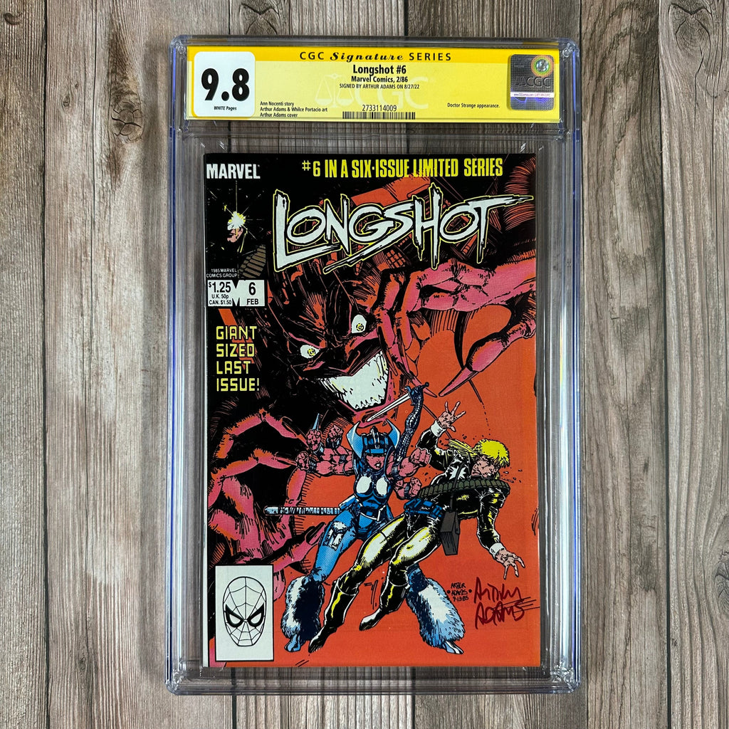 Bry's Comics *B0X1 Longshot #6 CGC 9.8 WP SS Signed by Arthur Adams, 1st cover appearance of Mojo (cert:4009)