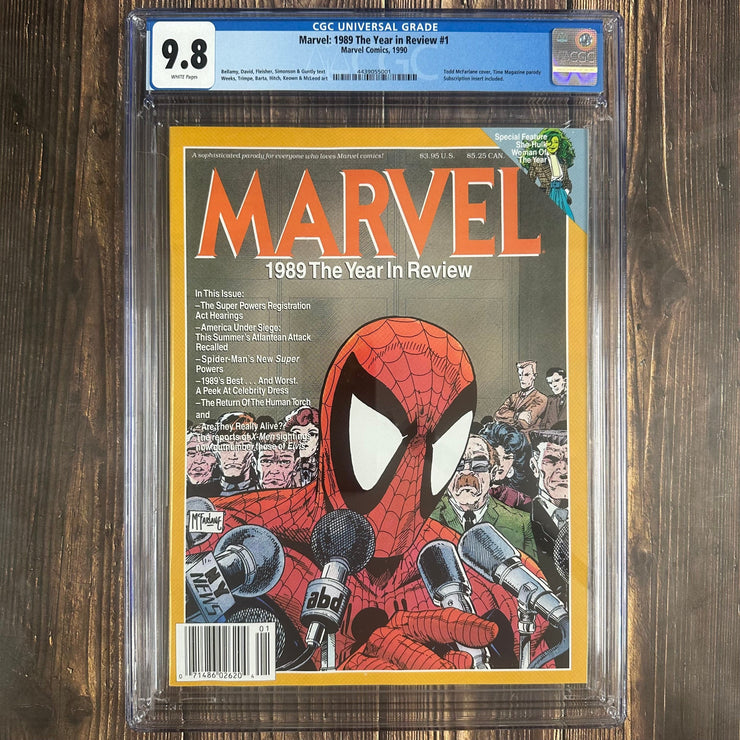 Bry's Comics *B0X1 Marvel: 1989 The Year in Review #1 CGC 9.8 WP Cover Art by Todd McFarlane
