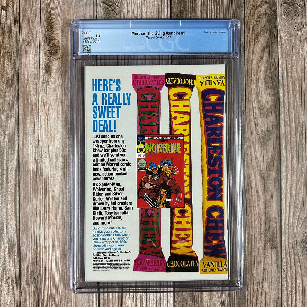 Bry's Comics *B0X1 Morbius: The Living Vampire #1 CGC 9.8 WP 1st ongoing solo title featuring Morbius, Rise of the Midnight Sons part 3 of 6