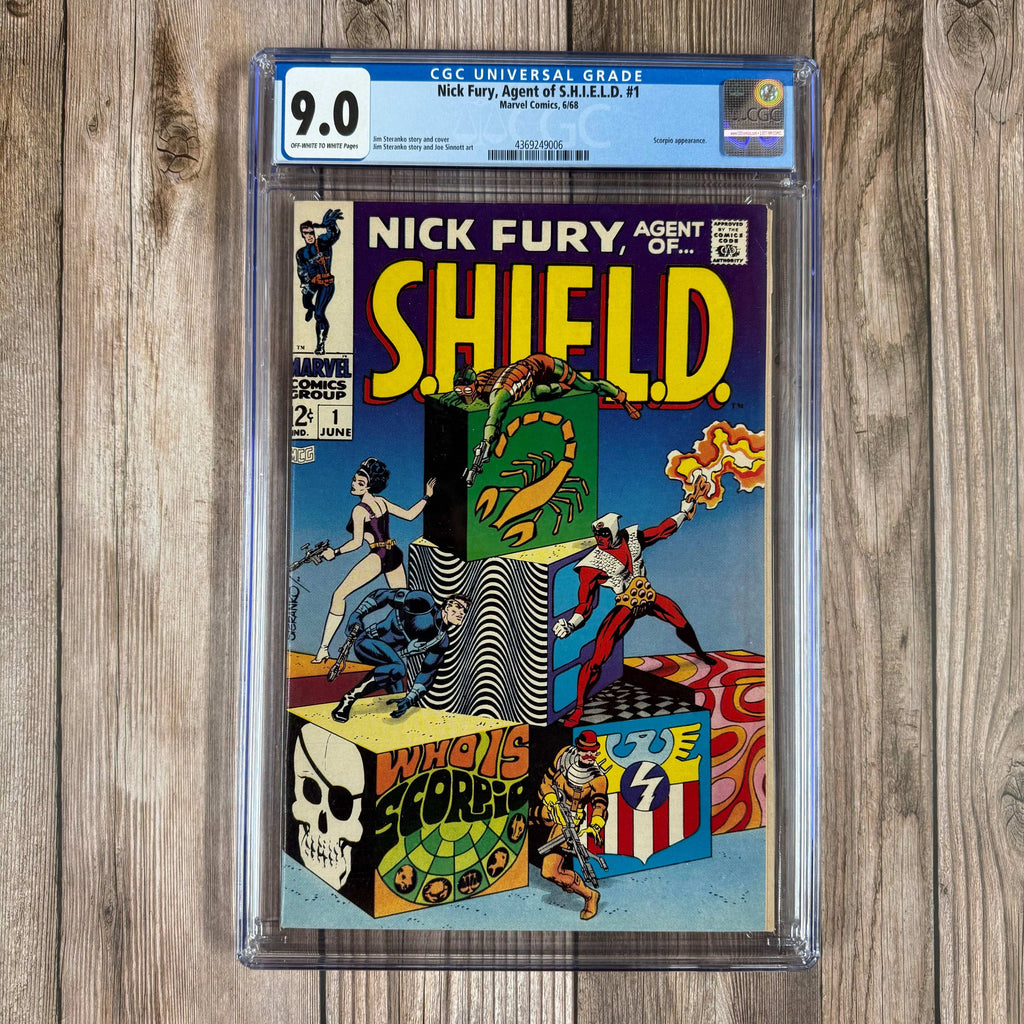Bry's Comics *B0X1 Nick Fury, Agent of S.H.I.E.L.D #1 CGC 9.0 1st appearance of Scorpio