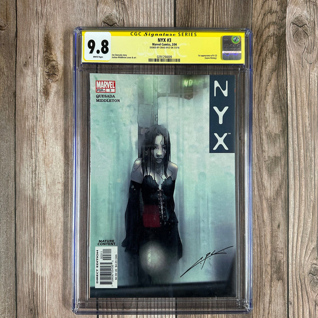 Bry's Comics *B0X1 NYX #3 CGC 9.8 WP SS Signed by Craig Kyle 1st appearance of X-23 (Laura Kinney) (cert:4009)