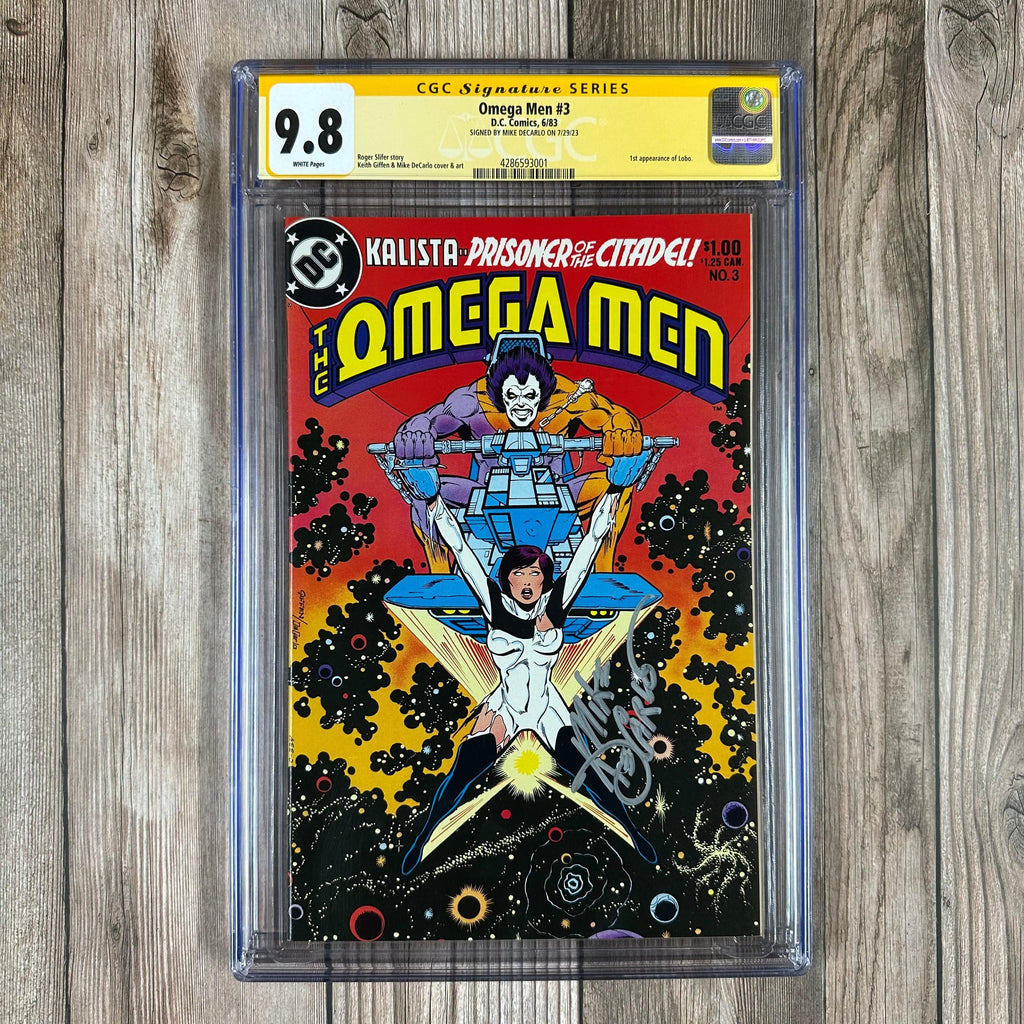 Bry's Comics *B0X1 Omega Men #3 CGC 9.8 WP SS Signed by Mike DeCarlo 1st appearance of Lobo (cert:3001)