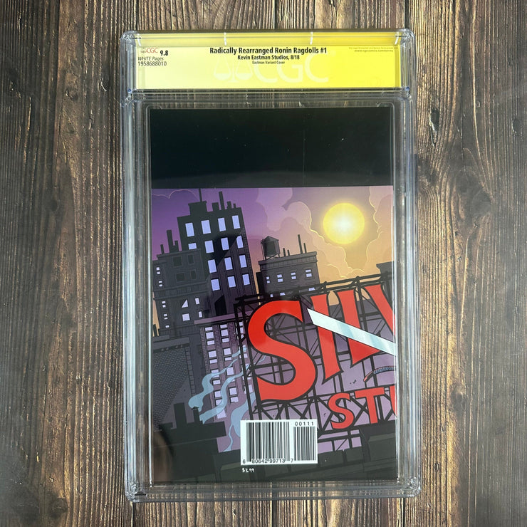 Bry's Comics *B0X1 Radically Rearranged Ronin Ragdolls #1 CGC 9.8 WP SS Signed & Sketch by Kevin Eastman, Signed by David Avallone, Kickstarter exclusive, 1st app of Radically Rearranged Ronin Ragdolls