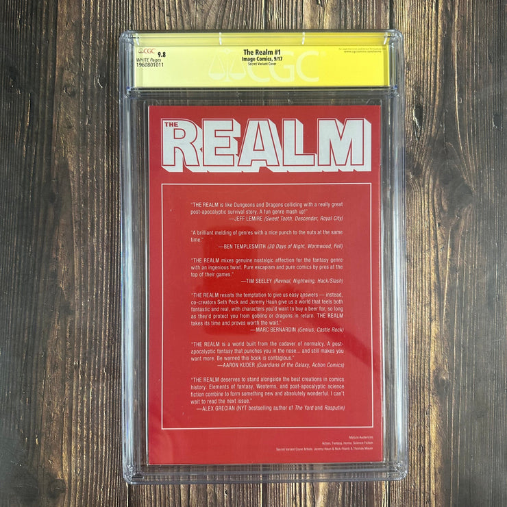 Bry's Comics *B0X1 Realm #1 CGC 9.8 WP SS, Signed by Jeremy Haun, Secret Variant Limited to 250 Copies