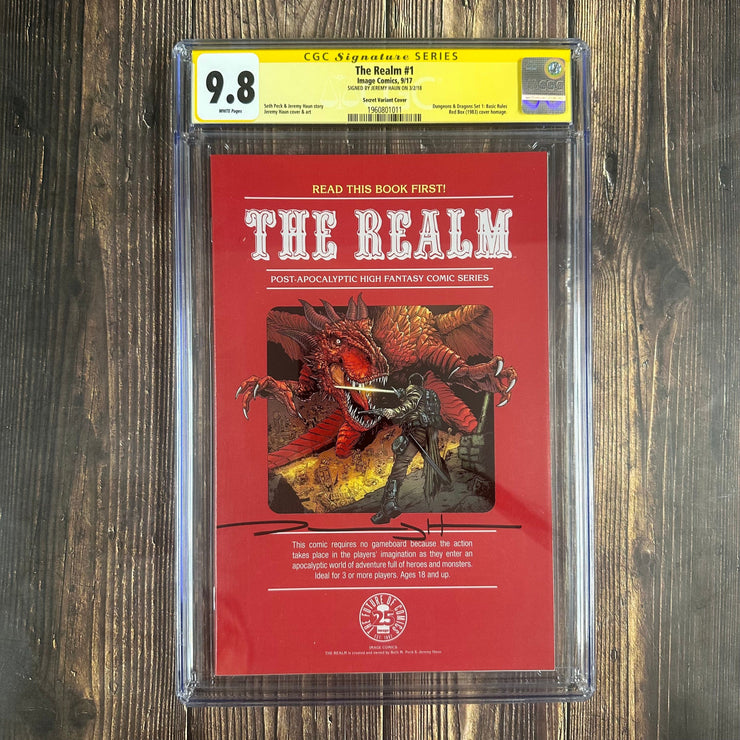 Bry's Comics *B0X1 Realm #1 CGC 9.8 WP SS, Signed by Jeremy Haun, Secret Variant Limited to 250 Copies