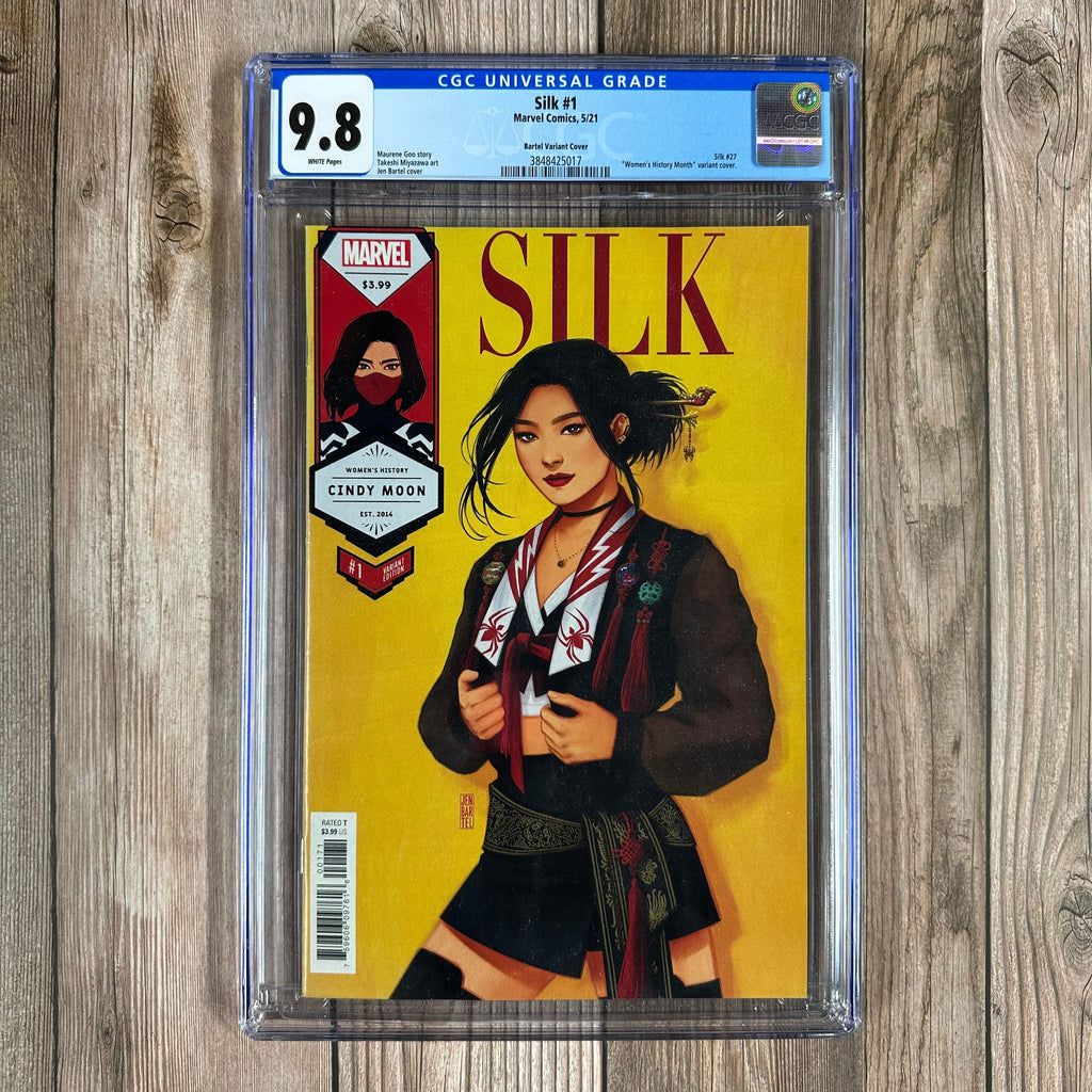 Bry's Comics *B0X1 Silk #1 CGC 9.8 WP Women's History Month Variant Cover by Jen Bartel, 1st appearance of Saya Ishii, the daughter of Silvermane