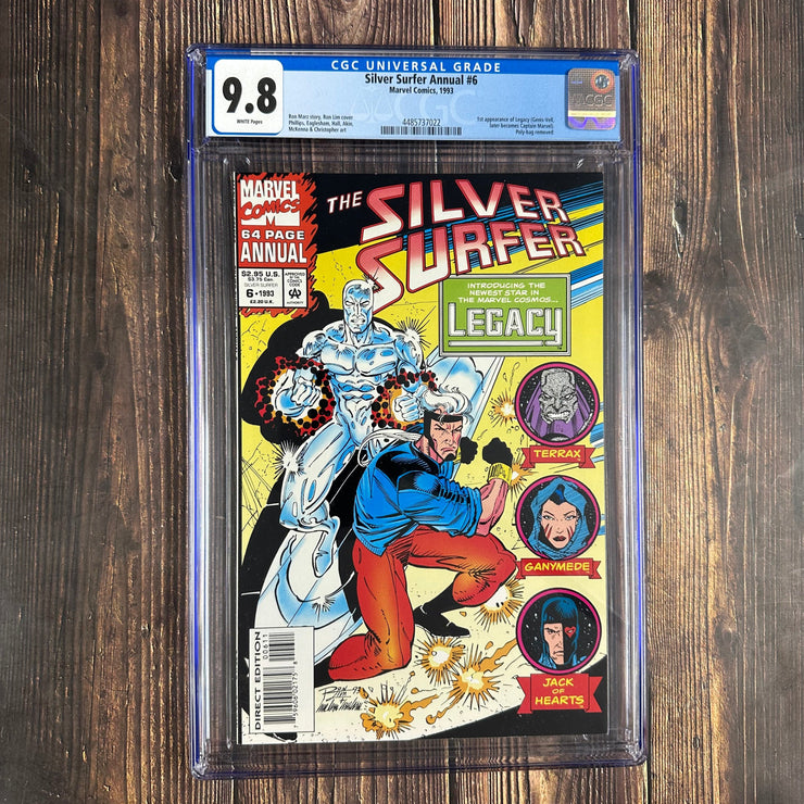 Bry's Comics *B0X1 Silver Surfer Annual #6 CGC 9.8 WP 1st appearance of Legacy (Genis-Vell), son of Captain Mar-Vell and Elysius