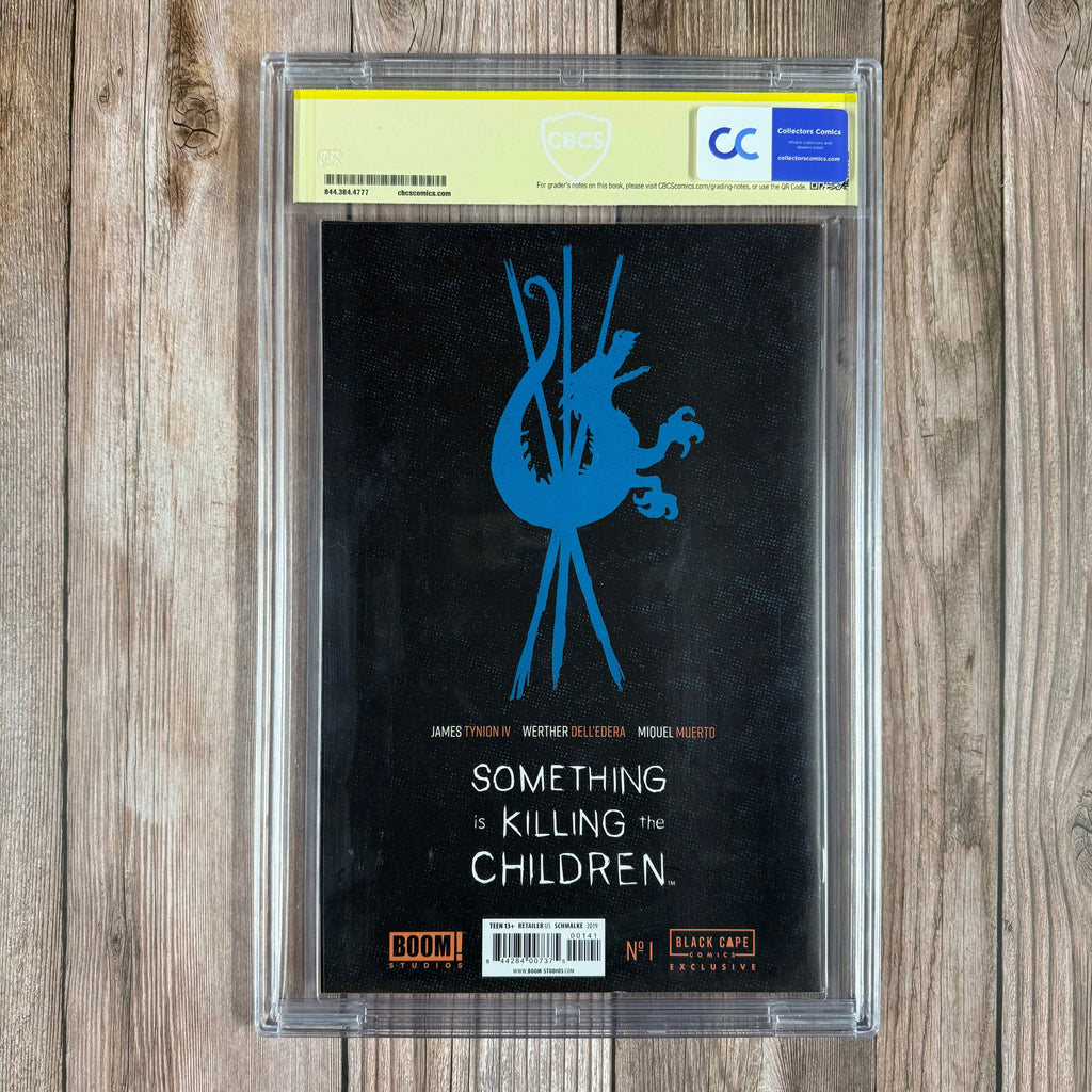 Bry's Comics *B0X1 Something Is Killing the Children #1 CBCS 9.8 WP Witnessed Signature of Joseph Schmalke Black Cape Comics Exclusive Virgin Cover, 1st appearance of Erica Slaughter, limited to 500 (cert:0002)