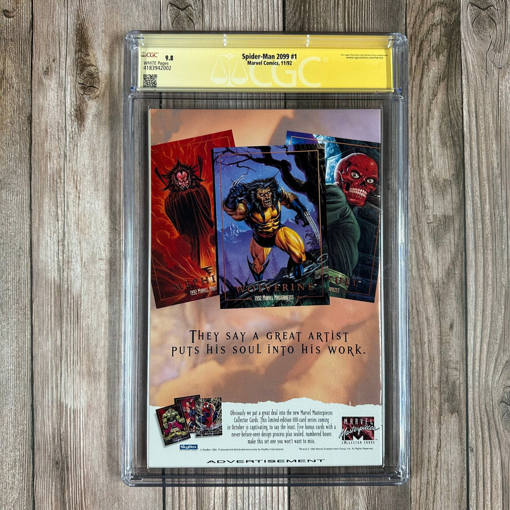 Bry's Comics *B0X1 Spider-Man 2099 #1 CGC 9.8 WP SS Signed & Sketched by Rick Leonardi & Signed by Peter David 1st appearance and origin of Spider-Man 2099 (Miguel O'Hara), Red foil cover (cert:2002)