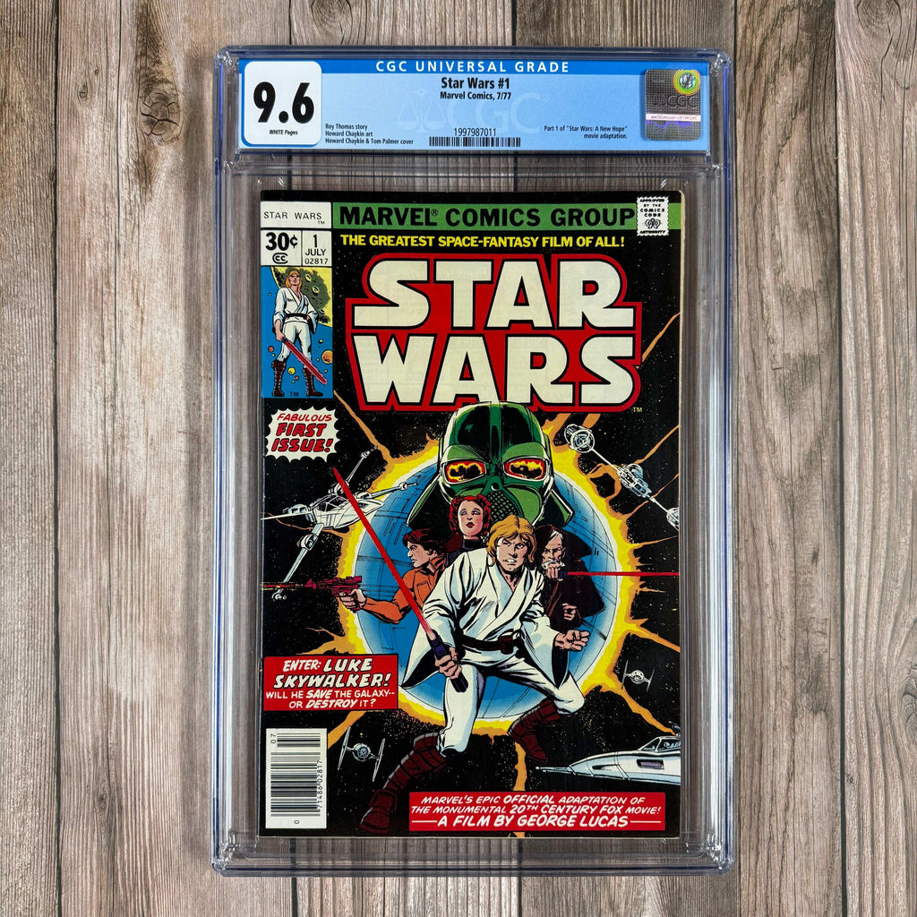 Bry's Comics *B0X1 Star Wars #1 CGC 9.6 WP 1st appearance of Darth Vader, Luke Skywalker, Princess Leia, C-3PO, R2-D2, Grand Moff Tarkin, Beru and Owen Lars, intro of Stormtroopers, 1st cover appearance of Obi Wan Kenobi and Han Solo
