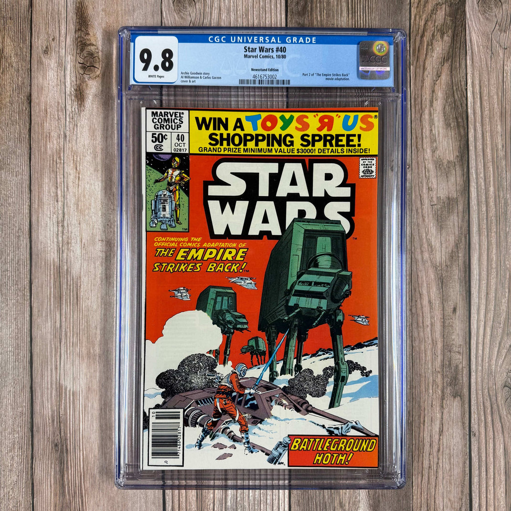Bry's Comics *B0X1 Star Wars #40 CGC 9.8 WP 1st team appearance of Rogue Squadron, The Empire Strikes Back movie adaptation part two, NEWSSTAND EDITION