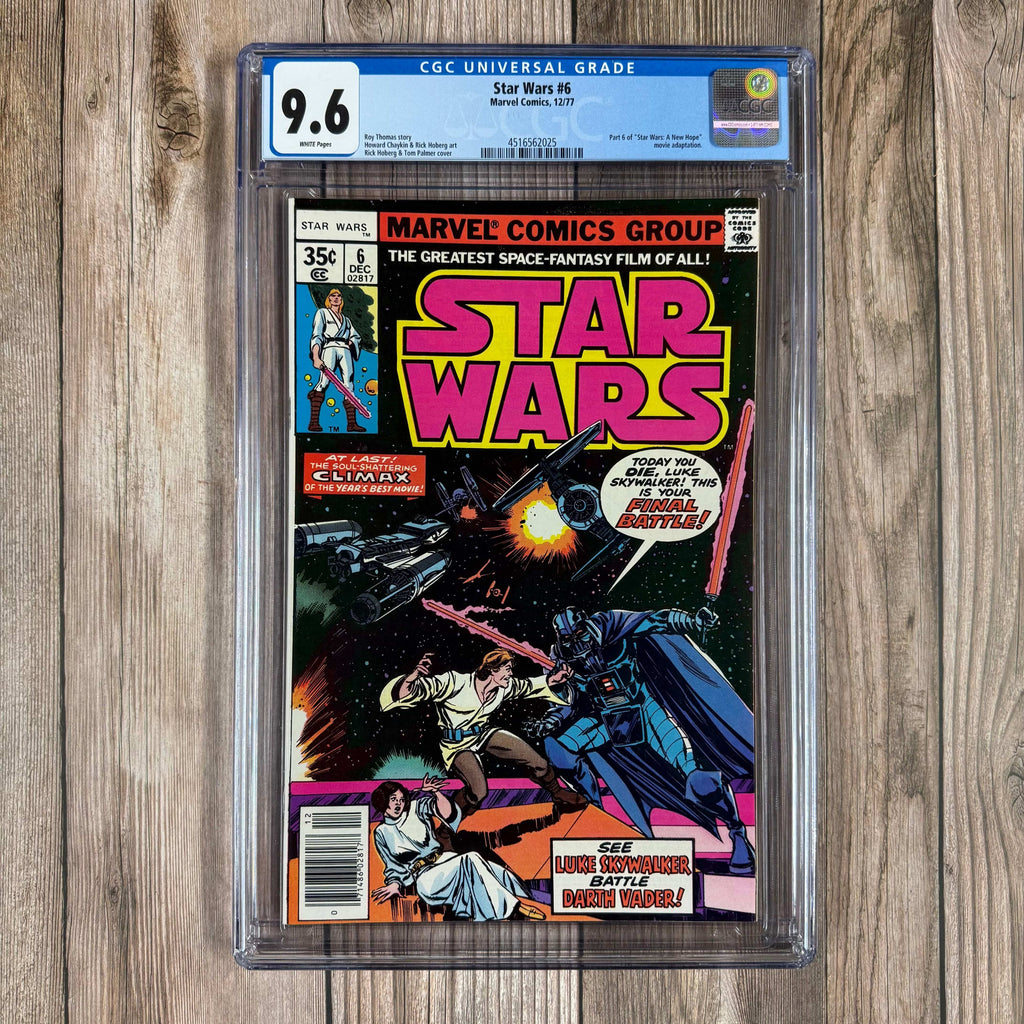 Bry's Comics *B0X1 Star Wars #6 CGC 9.6 WP 2nd appearance of Wedge Antilles, Luke Skywalker vs Darth Vader, final issue of A New Hope adaptation