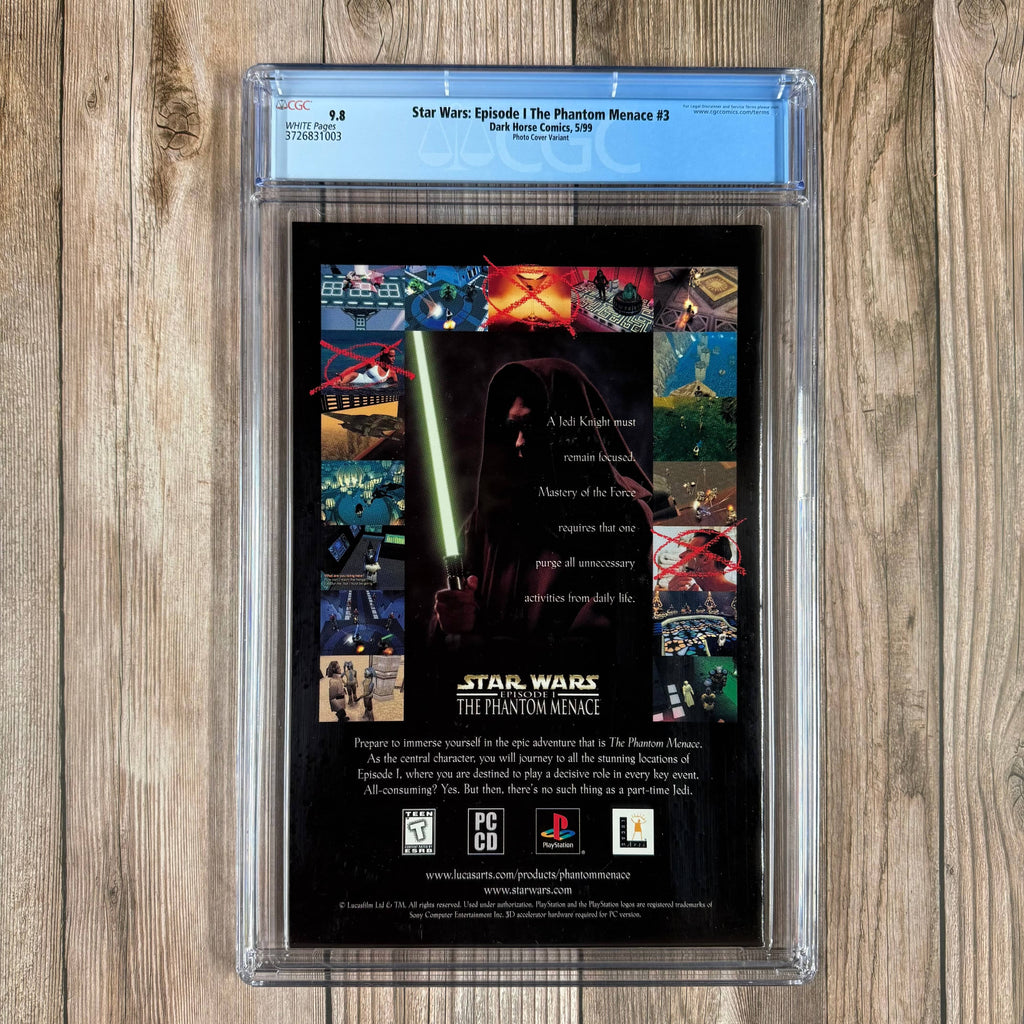 Bry's Comics *B0X1 Star Wars: Episode I - The Phantom Menace #3 CGC 9.8 WP Photo Cover Variant by Ray Park, 1st cover appearance of Darth Maul, 1st appearance of Mace Windu in a standard comic book