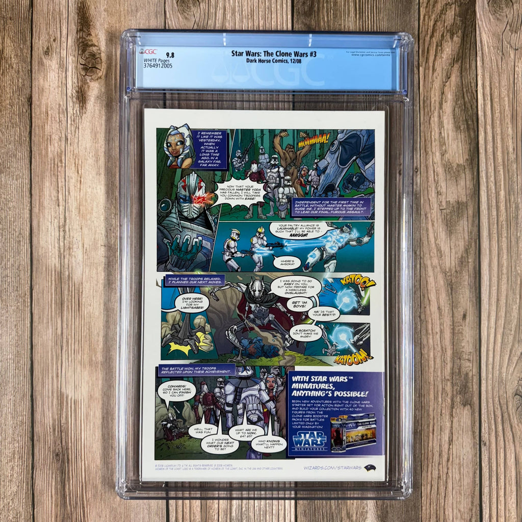Bry's Comics *B0X1 Star Wars: The Clone Wars #3 CGC 9.8 WP 3rd appearance of Ahsoka Tano in a standard comic book