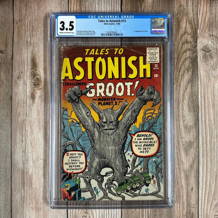 Bry's Comics * B0X1 Tales to Astonish #13 CGC 3.5 1st appearance of Groot, an alien resembling a tree
