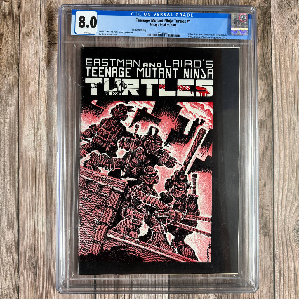 Bry's Comics *B0X1 Teenage Mutant Ninja Turtles #1 CGC 8.0 1st team appearance and origin of the Teenage Mutant Ninja Turtles, 1st appearance of Splinter, 1st appearance and death of the Shredder