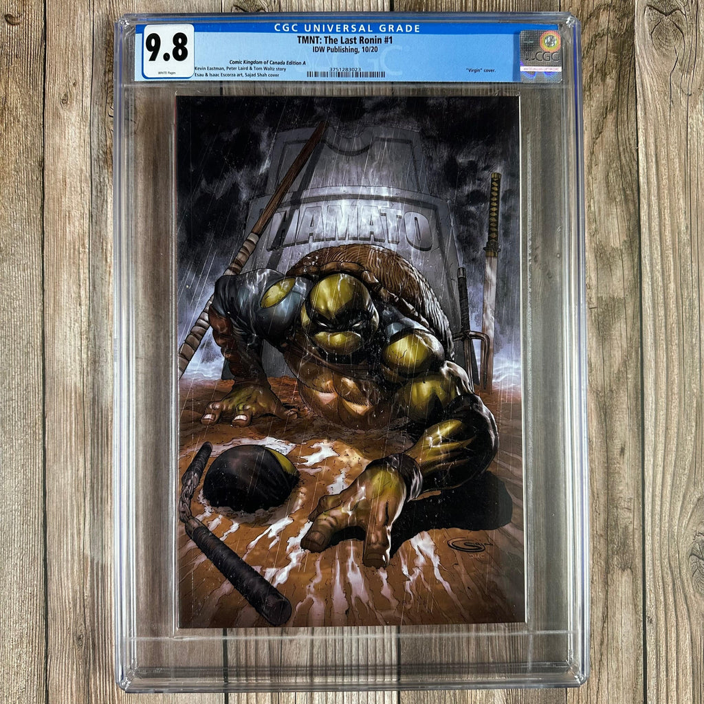 Bry's Comics *B0X1 Teenage Mutant Ninja Turtles: The Last Ronin #1 CGC 9.8 WP Comic Kingdom of Canada Edition A, Cover by Sajad Shah Limited to 500, 1st appearance of Oroku Hirot and Casey Marie Jones