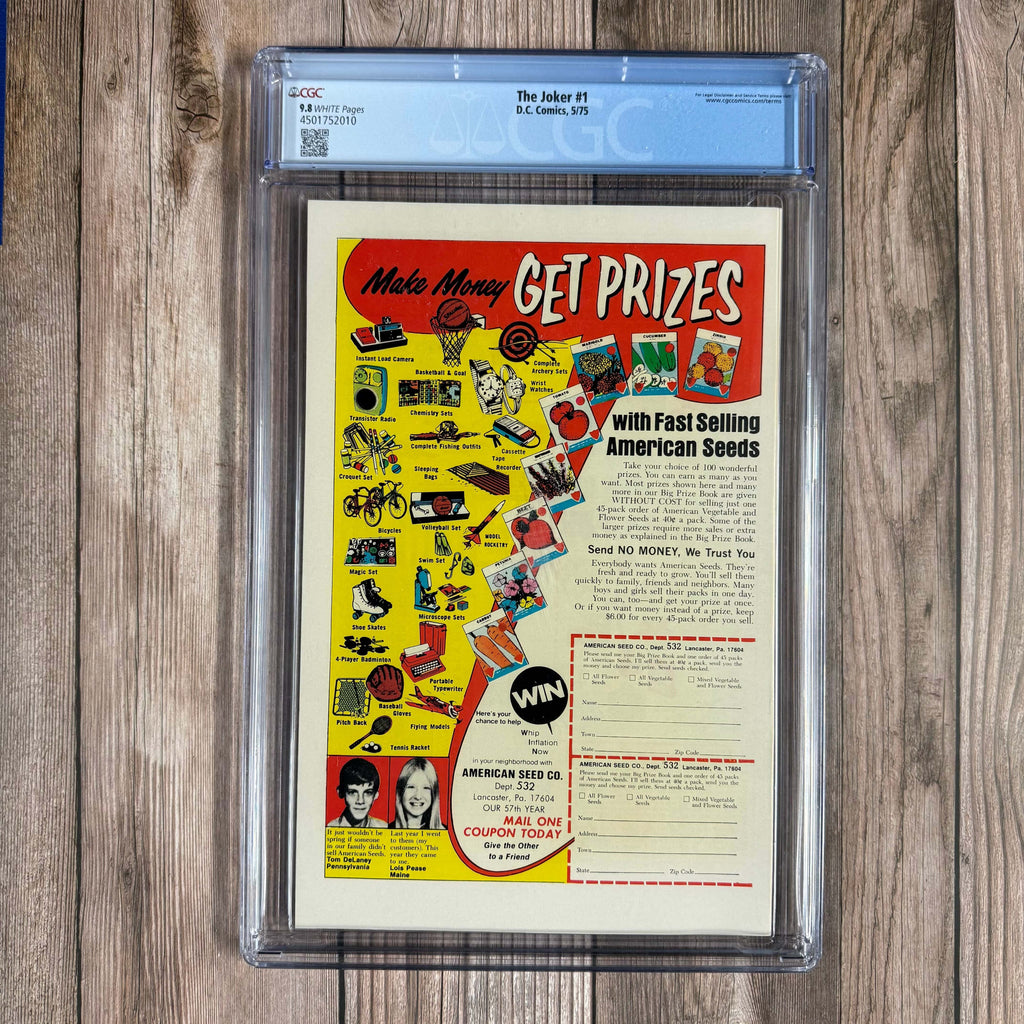 Bry's Comics *B0X1 The Joker #1 CGC 9.8 WP 1st solo titled Joker series, Catwoman, Riddler &amp; Penguin cover.