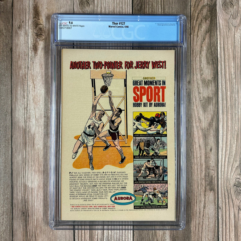 Bry's Comics *B0X1 Thor #127 CGC 9.6 1st appearance of Pluto, Hippolyta, Midgard Serpent, and Volla