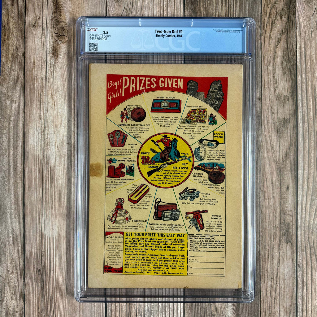 Bry's Comics *B0X1 Two-Gun Kid #1 CGC 2.5 1st appearance of the Two-Gun Kid (Clay Harder)