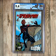 Bry's Comics *B0X1 Ultimate Comics Spider-Man #1 CGC 9.4 WP Custom Label, 1:15 Sara Pichelli Variant, 2nd appearance of Miles Morales, Ultimate Prowler, Conrad Marcus, Jefferson & Rio Morales