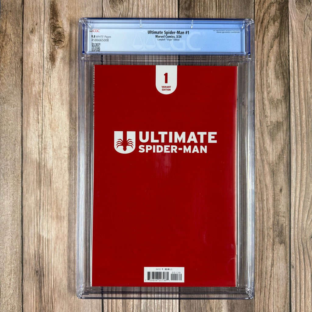 Bry's Comics *B0X1 Ultimate Spider-Man #1 CGC 9.8 WP 1:500 Virgin Variant Cover by J. Scott Campbell 1st appearance of Richard Parker II