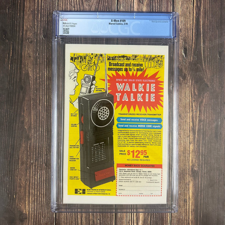 Bry's Comics *B0X1 Uncanny X-Men #109 CGC 9.8 WP Cover Art by Dave Cockrum, 1st appearance of Weapon Alpha (later Vindicator)