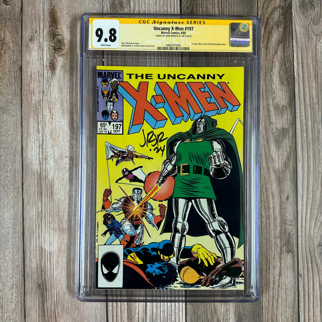 Bry's Comics *B0X1 Uncanny X-Men #197 CGC 9.8 WP SS Signed by John Romita Jr. CLASSIC Cover Art by John Romita Jr.  (cert:1002)