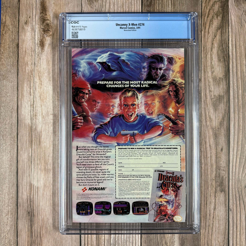 Bry's Comics *B0X1 Uncanny X-Men #274 CGC 9.6 WP 1st cover appearance of Rogue in Savage Land design, NEWSSTAND EDITION
