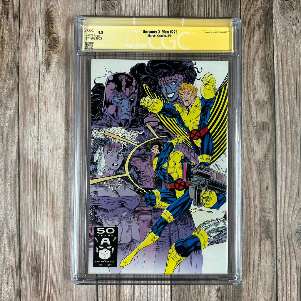 Bry's Comics *B0X1 Uncanny X-Men #275 CGC 9.8 WP SS Signed by Chris Claremont Wraparound gatefold cover, Cover Art by Jim Lee (cert:3005)