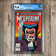 Bry's Comics * B0X1 Wolverine #1 CGC 9.4 WP ICONIC cover by Frank Miller, 1st solo Wolverine title, 1st cameo appearance of Yukio, first use of the phrase 'I'm the best there is at what I do'
