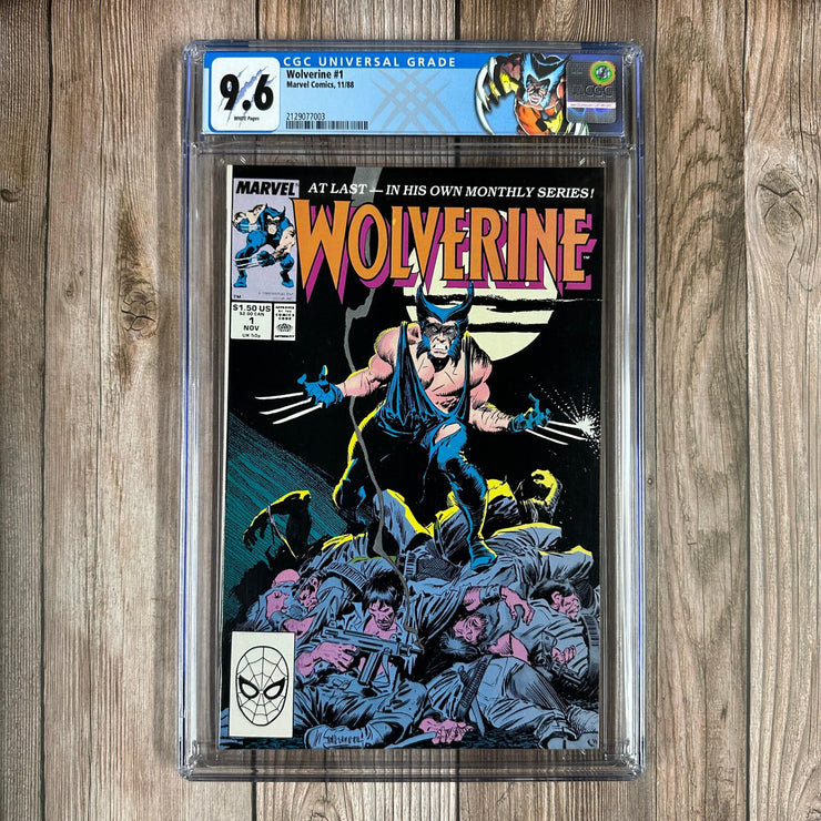 Bry's Comics * B0X1 Wolverine #1 CGC 9.6 WP Custom Label, premiere issue of Wolverine's first ongoing solo series, debut of black Wolverine costume