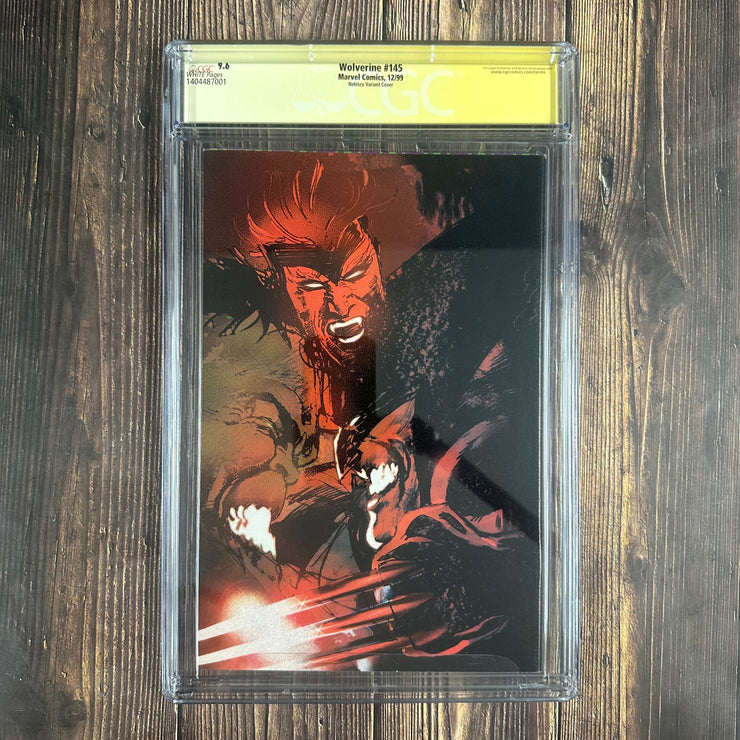 Bry's Comics *B0X1 Wolverine #145 CGC 9.6 WP SS Signed by Len Wein, John Romita, Bill Sienkiewicz & Chris Claremont, Nabisco Variant Cover by Bill Sienkiewicz, Return of Wolverine's adamantium
