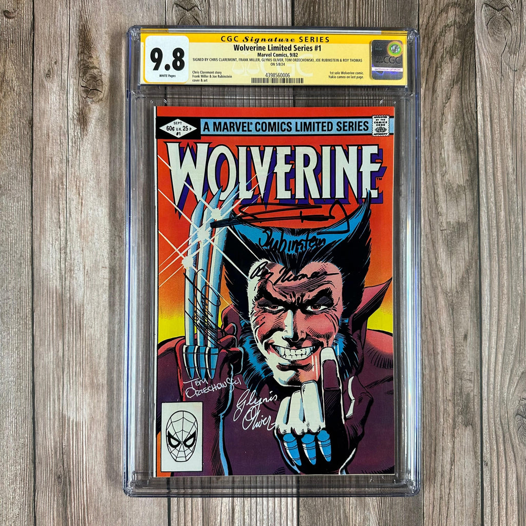 Bry's Comics *B0X1 Wolverine Limited Series #1 CGC 9.8 WP SS Signed by Chris Claremont, Frank Miller, Glynis Oliver, Tom Orzechowski, Joe Rubinstein & Roy Thomas 1st solo Wolverine comic, 1st cameo appearance of Yukio (cert:0006)
