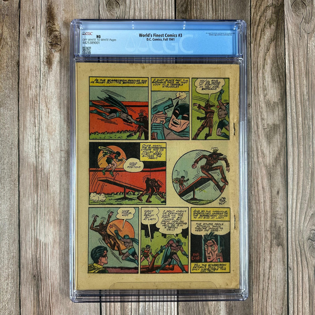 Bry's Comics *B0X1 World's Finest Comics #3 CGC NG COVERLESS 1st appearance of the Scarecrow