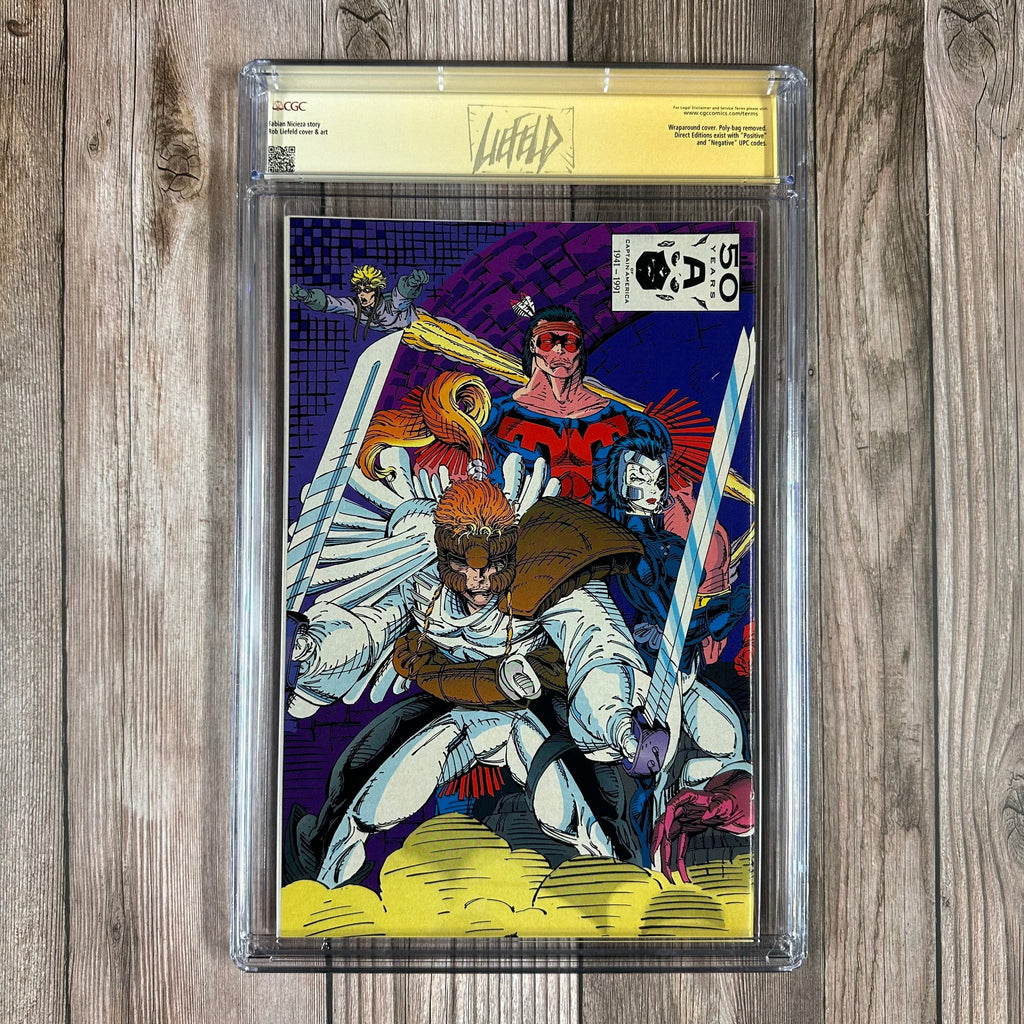 Bry's Comics *B0X1 X-Force #1 CGC 9.8 WP Custom Label, SS Signed by Rob Liefeld 1st appearance of G.W. Bridge, 1st cameo appearance of Tyler Dayspring, 3rd appearance of Warpath (cert:3005)