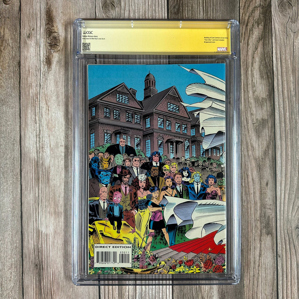 Bry's Comics *B0X1 X-Men #30 CGC 9.8 WP Custom Label, SS Signed by Andy Kubert, Marriage of Scott Summers & Jean Grey (cert:2004)