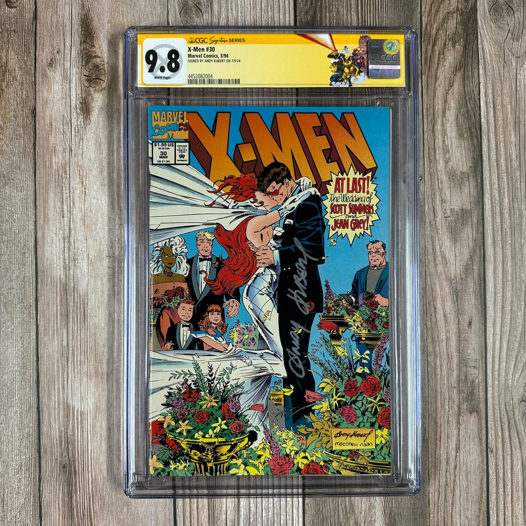 Bry's Comics *B0X1 X-Men #30 CGC 9.8 WP Custom Label, SS Signed by Andy Kubert, Marriage of Scott Summers & Jean Grey (cert:2004)
