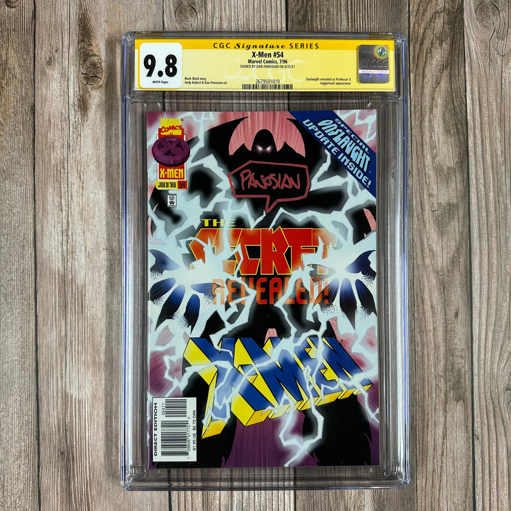 Bry's Comics *B0X1 X-Men #54 CGC 9.8 WP SS Signed by Dan Panosian, Onslaught revealed as Professor X  (cert:1019)