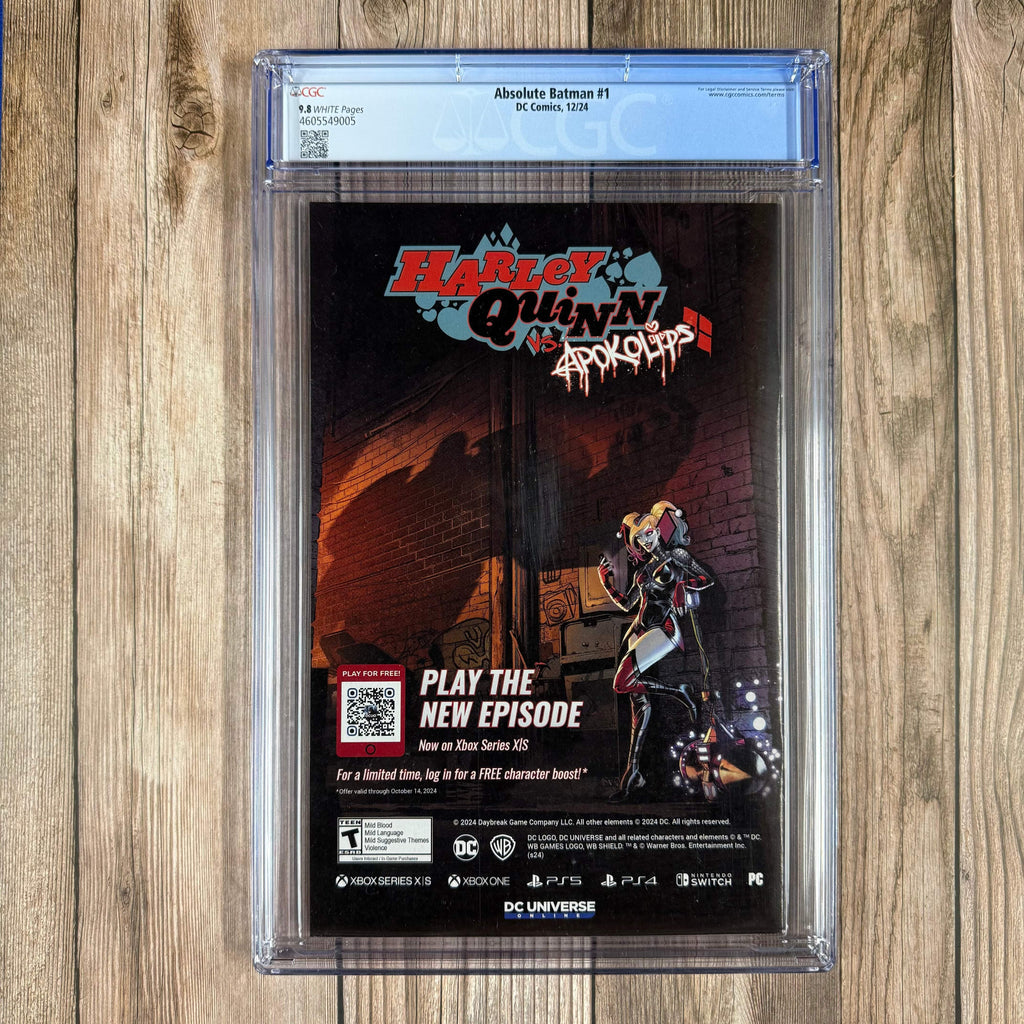 Bry's Comics *B0X2 Absolute Batman #1 CGC 9.8 WP Premiere issue, 1st appearance of Black Mask and Party Animals, 1st cameo of Joker, multiple character introductions