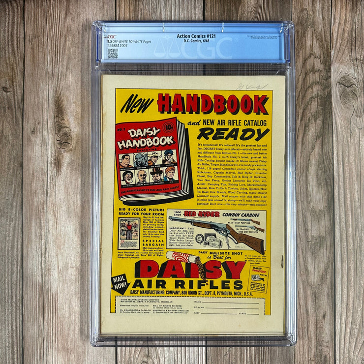 Bry's Comics *  B0X2 Action Comics #121 CGC 8.5 Cover by Wayne Boring