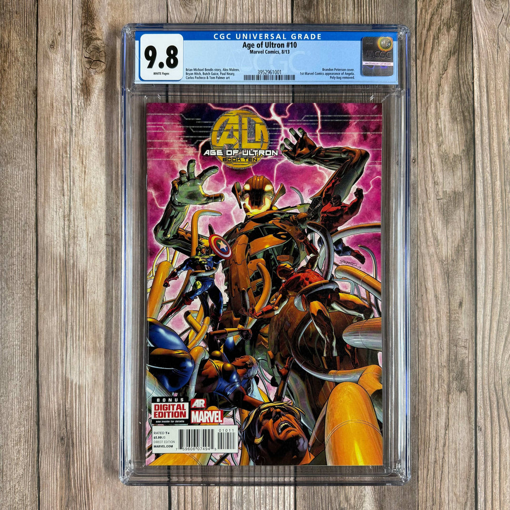 Bry's Comics *B0X2 Age of Ultron #10 CGC 9.8 WP 1st cameo appearance of Angela and Alexis the Protector