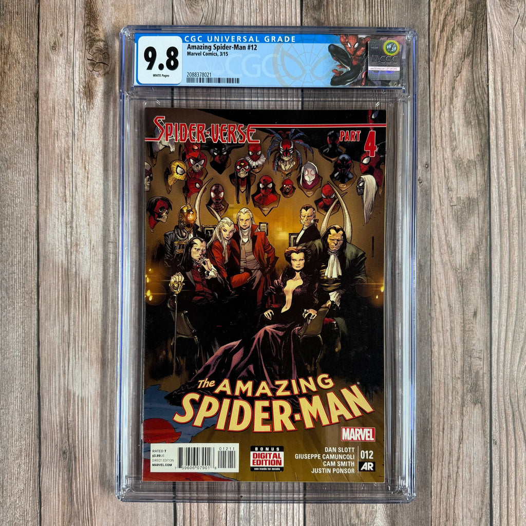 Bry's Comics *B0X2 Amazing Spider-Man #12 CGC 9.8 WP Custom Label, 1st appearance of Leopardon, 2nd cameo appearance of Web-Slinger, partial cover appearance of Spider-Punk
