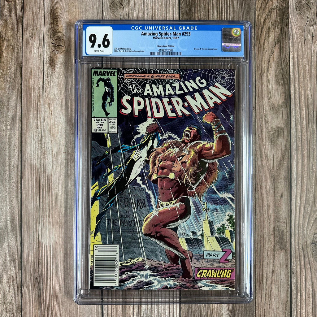 Bry's Comics *B0X2 Amazing Spider-Man #293 CGC 9.6 WP Kraven’s Last Hunt Part 2, NEWSSTAND EDITION