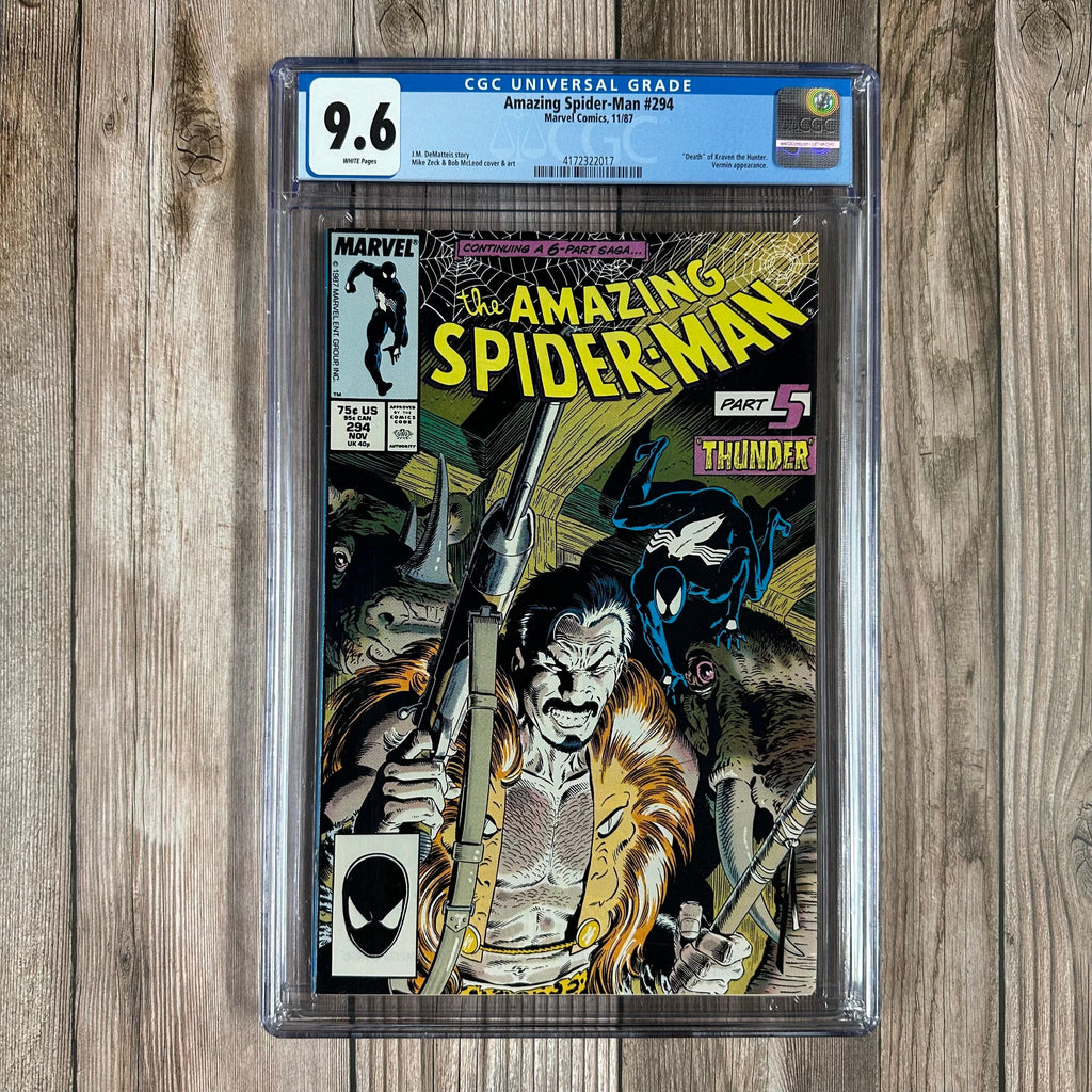 Bry's Comics *B0X2 Amazing Spider-Man #294 CGC 9.6 WP Death of Kraven the Hunter, Kraven’s Last Hunt Part 5