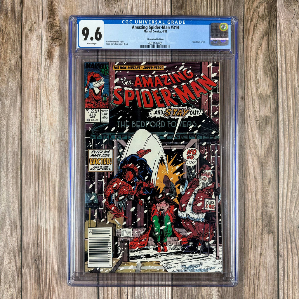 Bry's Comics *B0X2 Amazing Spider-Man #314 CGC 9.6 WP CHRISTMAS Cover Art by Todd McFarlane, NEWSSTAND EDITION