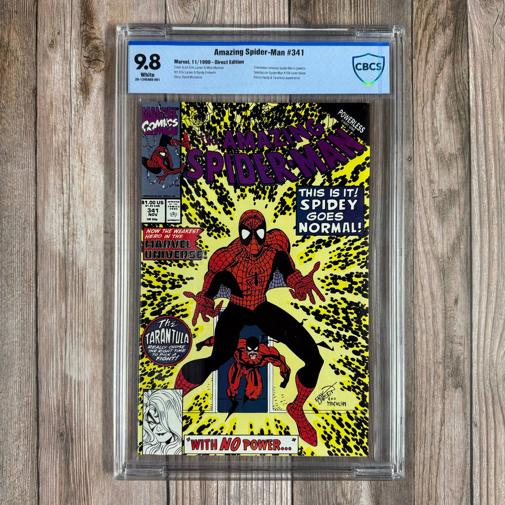 Bry's Comics *B0X2 Amazing Spider-Man #341 CBCS 9.8 WP Spectacular SpiderMan #158 cover swipe by Erik Larsen