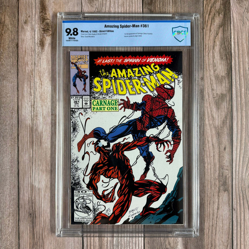 Bry's Comics *B0X2 Amazing Spider-Man #361 CBCS 9.8 WP 1st full appearance of Carnage