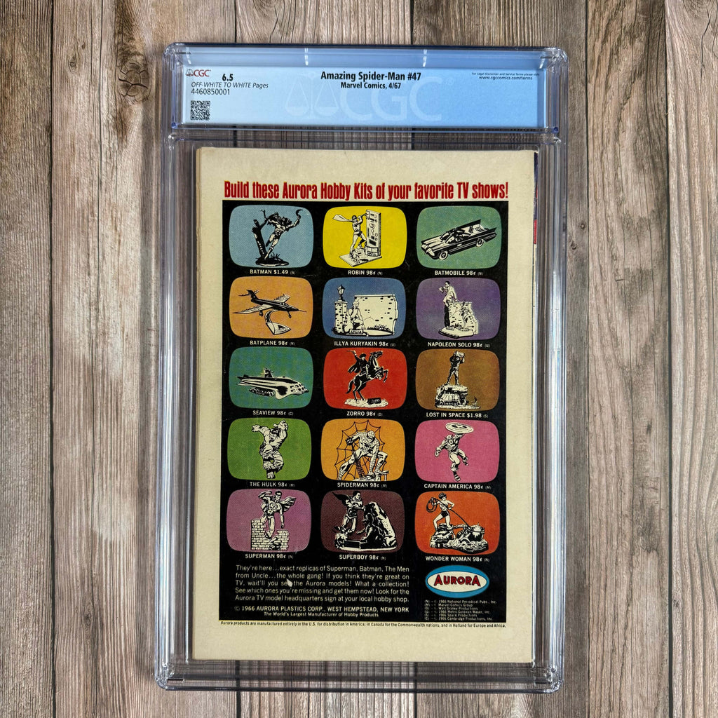 Bry's Comics *B0X2 Amazing Spider-Man #47 CGC 6.5 ICONIC cover art by John Romita Sr. featuring Kraven the Hunter