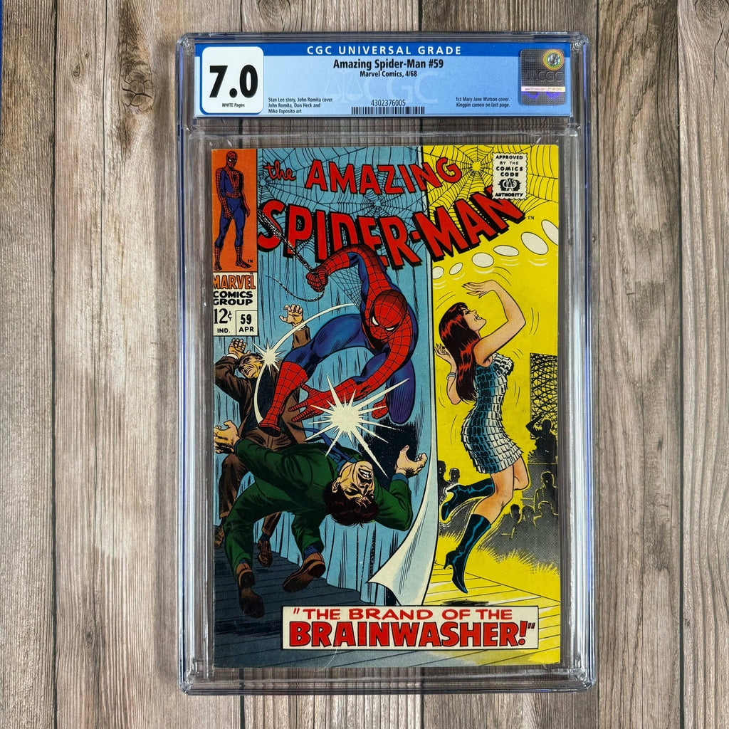 Bry's Comics *B0X2 Amazing Spider-Man #59 CGC 7.0 WP 1st cover appearance of Mary Jane Watson, 1st appearance of Brainwasher (Kingpin), 1st kiss between Peter Parker and Gwen Stacy